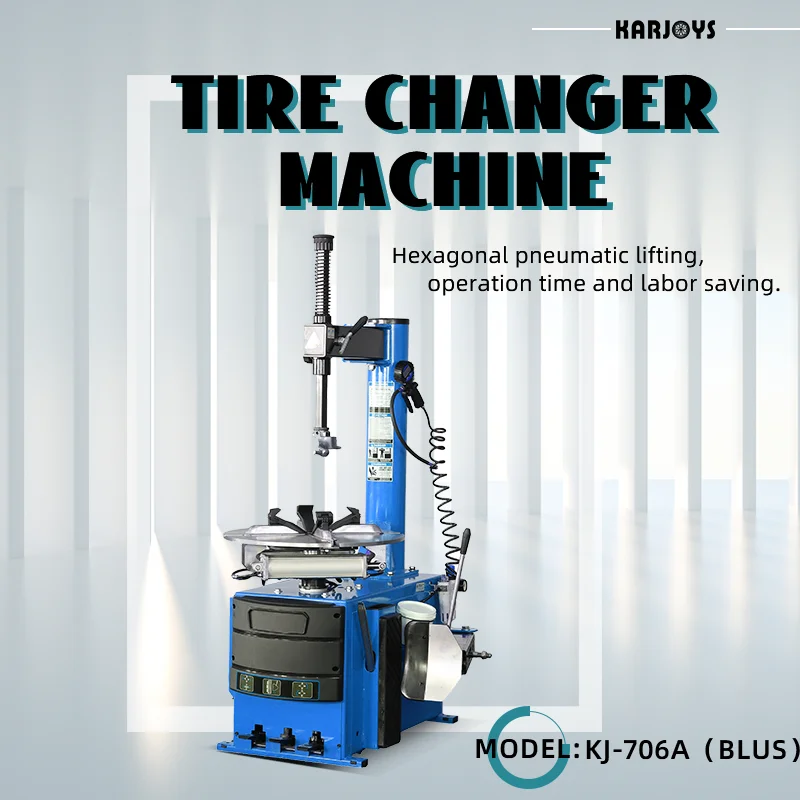 Semi-automatic Blue Tire Removal Machine Combo 0.25kw Smart Wheel Balancer With Good Price