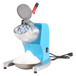 VEVOR Ice Crushers Machine Electric Snow Cone Maker with 4 Blades Stainless Steel Shaved Ice Machine 300W Ice Shaver Machine