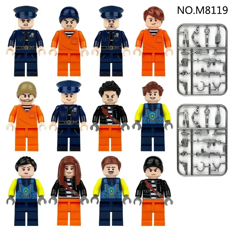 M8119 Mini-Polizeipuppen, humanoide Puppen, Zeichentrickfiguren, Kinderspielzeug, Mini-Puppen, Geburtstagsgeschenke, Zeichentrickfiguren – Detail 2