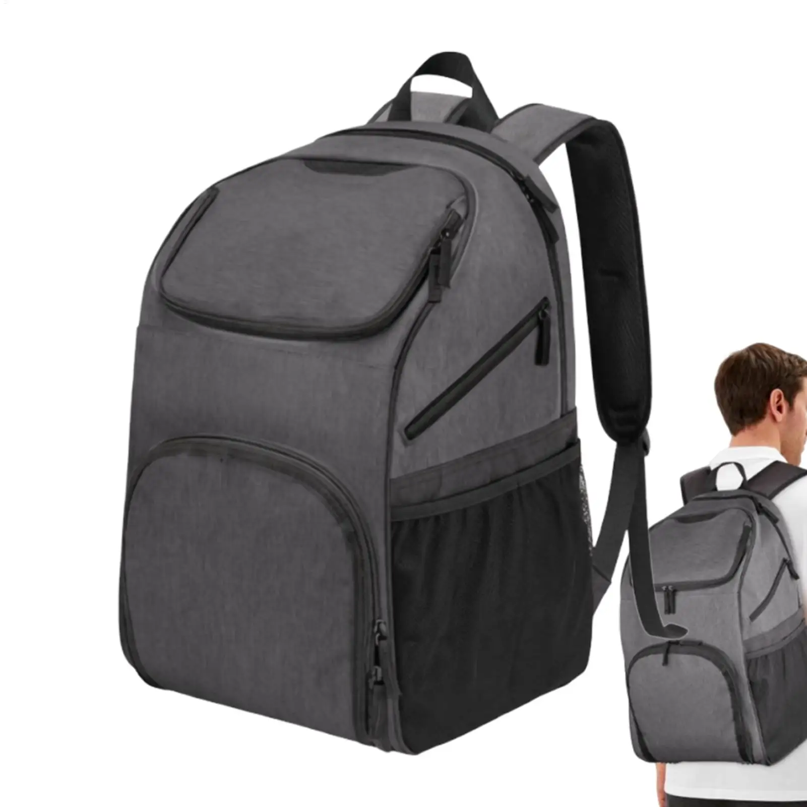 Bowling Backpack Padded Bowling Holder Bowling Ball Bag Shoe Compartment with Divider Store Bowling Accessories bag