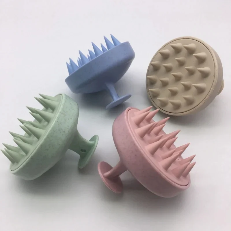 1pc Silicone Shampoo Brush Body Massage Brush Bath Shower Brush Salon Hairdressing Tool Scalp Massage Comb Hair Washing Comb