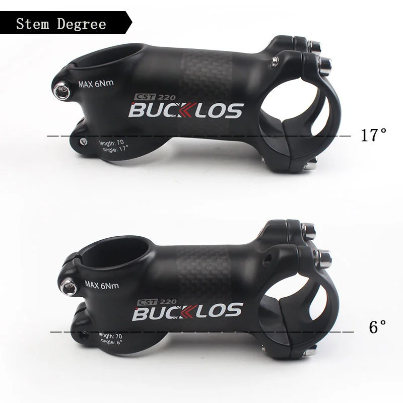 

70/80/90/100/110mm Bicycle Stem Aluminium Alloy 3k Carbon Fiber 6° /17° Bike Stems Bicycles Accessories For MTB/DH/Road Bikes