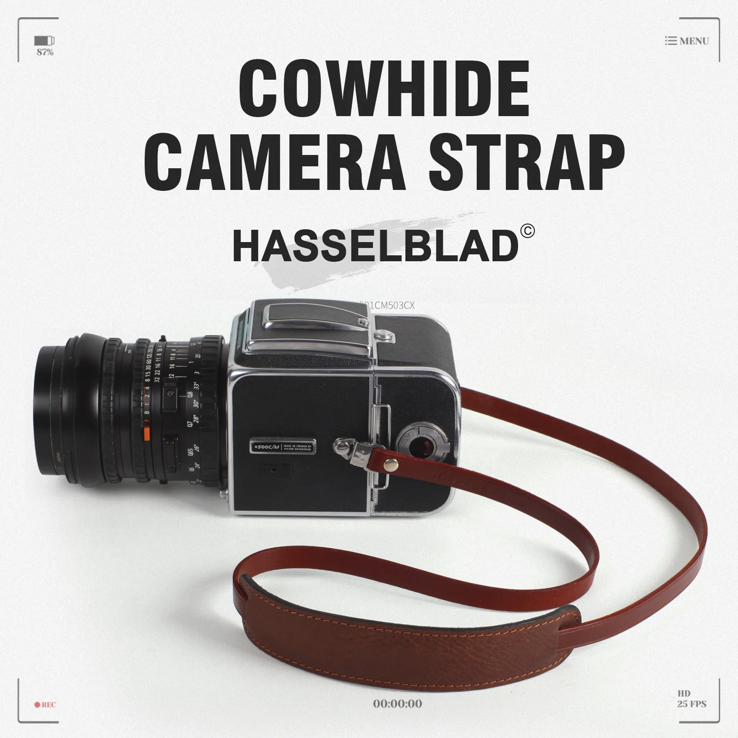 Camera Cowhide Strap Leather Shoulder Wear-Resistant Neck Strap for Hasselblad 500C 500CM 2000FC 503CX Photography Accessories