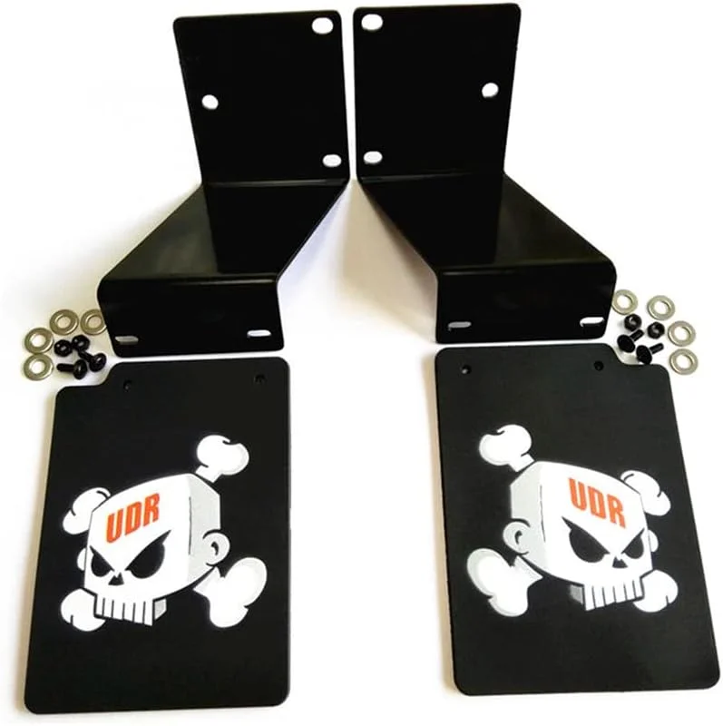 TCRC Stainless Steel Frame Rubber Rear Mud Flaps for Traxxas 1/7 UDR Unlimited Desert Racer