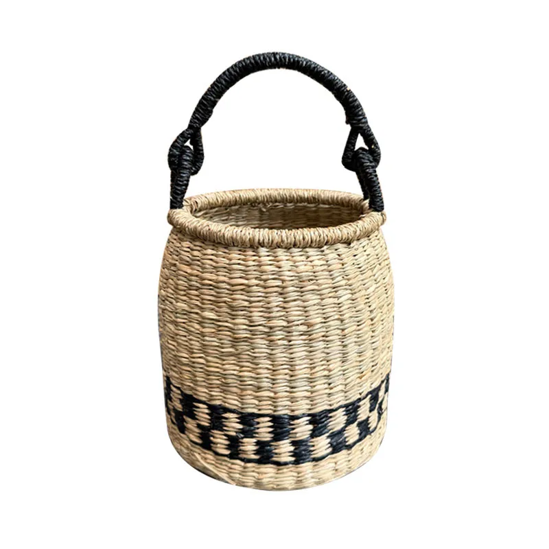 

DSA desktop painting and calligraphy bucket hand-woven portable grocery shopping storage picnic basket household decorative