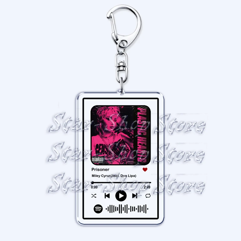 Popular Singer Keychains for Women Accessories Bag Party in The U.S.A. Flowers Music Songs Playlist Keying Jewelry Fans Gifts