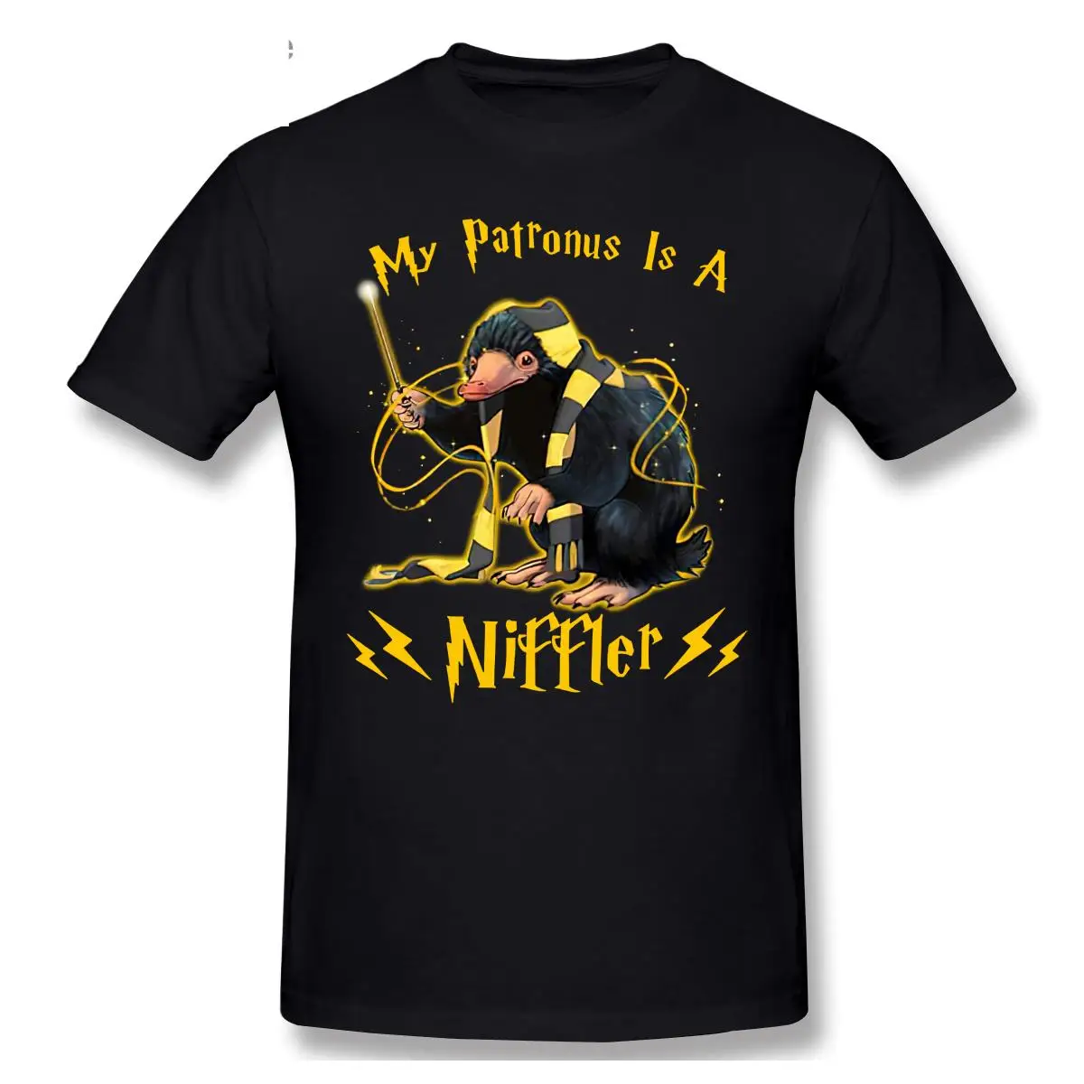 My Patronus Is A Niffler T-Shirt Cotton Men Cartoon T-shirt Men Unisex