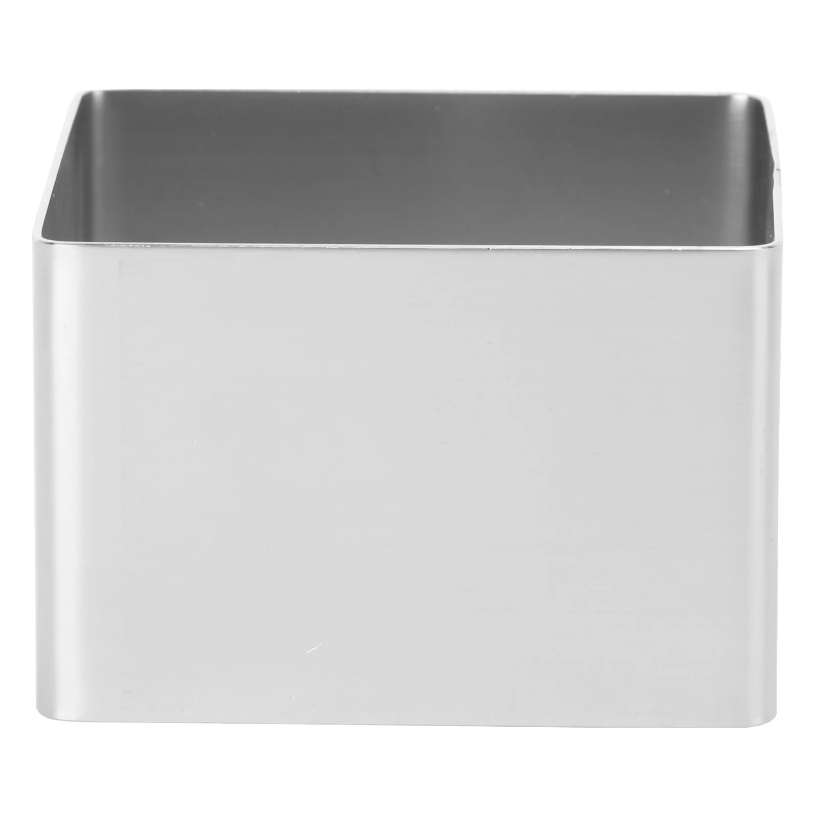

Square Mousse Stainless Steel Cake Ring Silver 3 Inch Non-Stick Easy Storage DIY Baking Tool Stainless Steel Mousse Ring