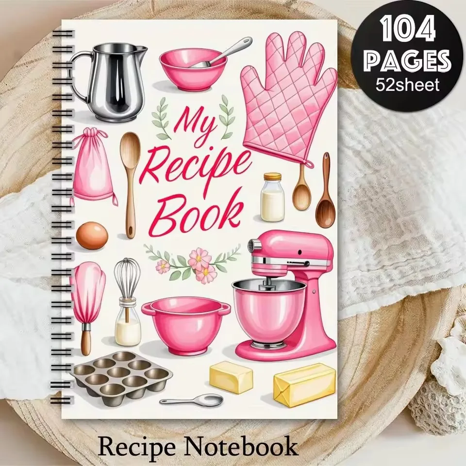 Cuaderno de recetas personal en blanco: libro de recetas divertidas, mi libro de recetas para escribir sus propias recetas