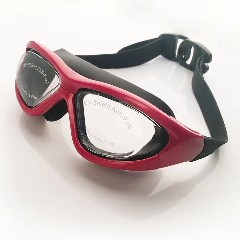 2022 Adult Swimming Goggles Large Frame HD Antifog Electroplate Swim Glasses Big Box Lenses Swimming Equipm Wholesale