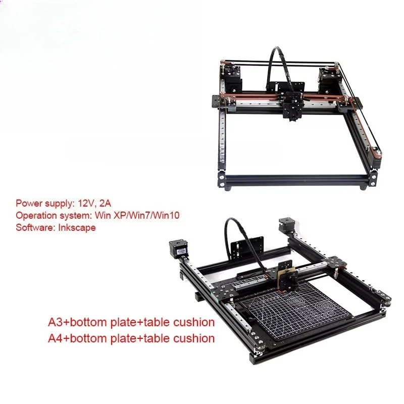 Pen Drawing Robot Machine Lettering XY-plotter For Sketch Writing EBB Motherboard DIY Disassemble Frame Type Antirust Guide Rail