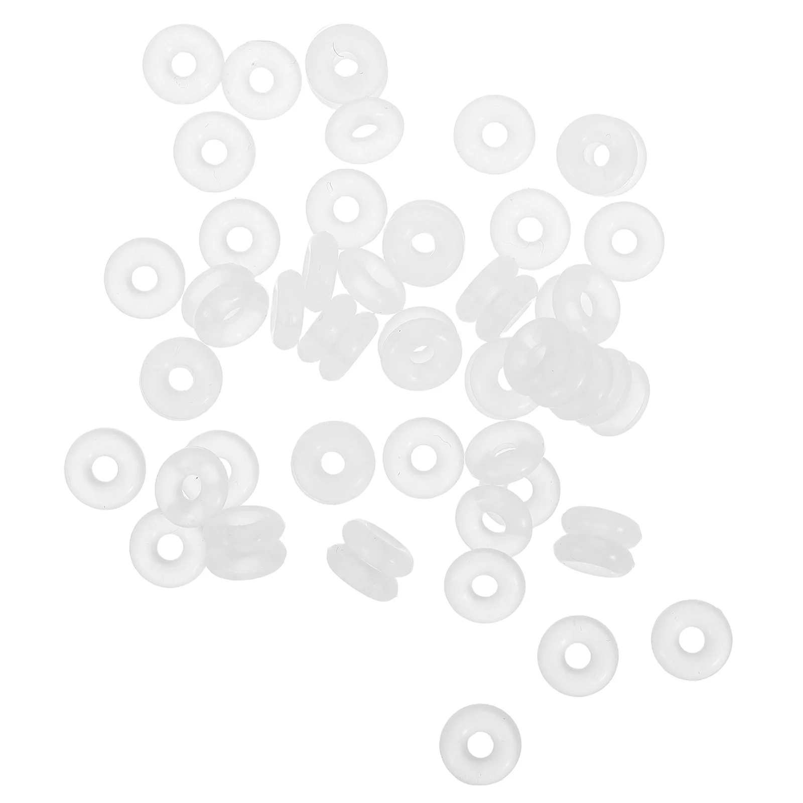 

100pcs Rubber Positioning Beads Clear Antifriction Silicone Spacers Bracelets Jewelry Making Accessories Charm