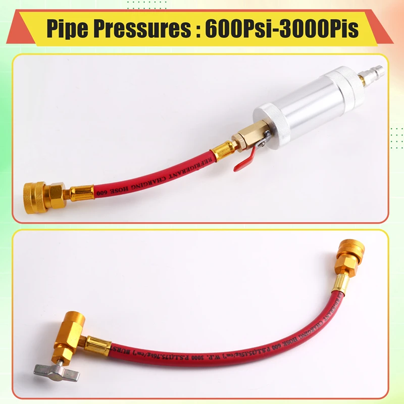Super Sale R134A Car Dye Injection Air Conditioning Injector Hose Oil Injection Tool UV01-R