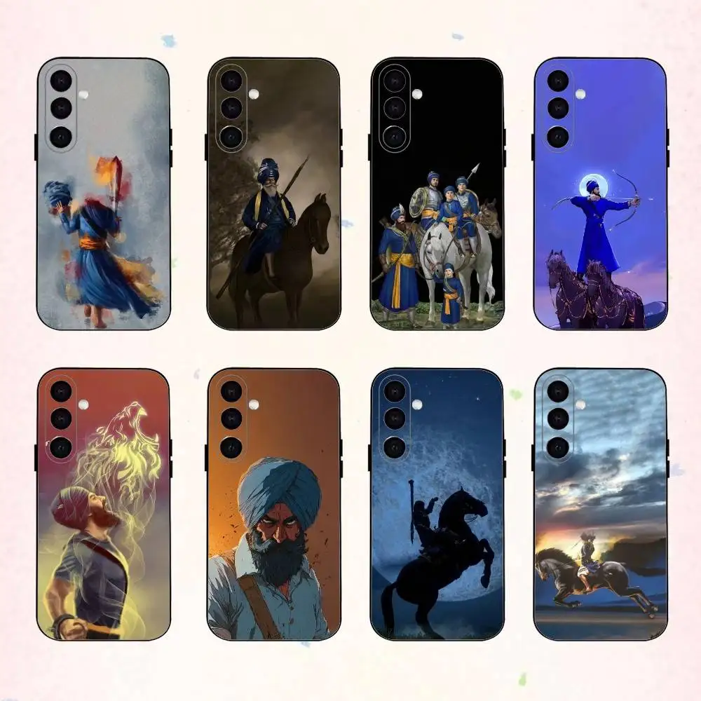 

N-Nihang S-Singh Sikh W-Warrior phone Case For Samsung Galaxy A73,A72,A71,A70,A53,A52,A51,Others Soft Black Shell