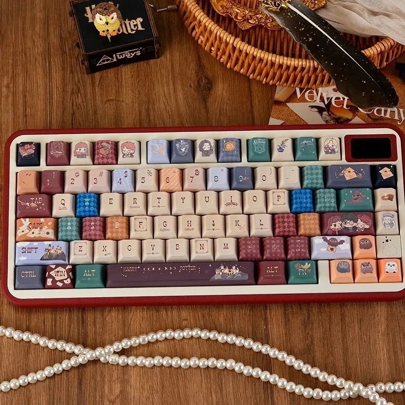 

Original Vintage Owl Keycap Anime Point Cherry Profile Cute Keycaps PBT Costom Thermal Sublimation Mechanical Keyboard Key Cap