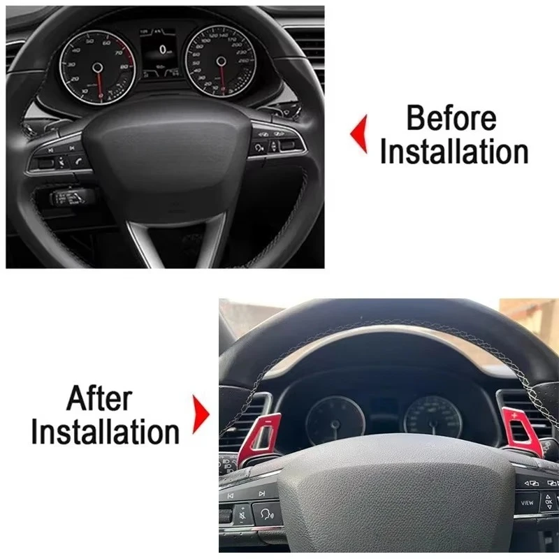 Paddle Shift For Seat Leon ST 5F Cupra Ateca Ibiza 6P Arona Tarraco Alhambra Steering Wheel Shift Paddl Extension Accessories