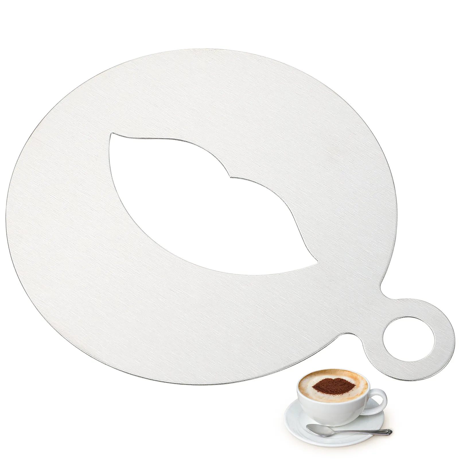 Stainless Steel Coffee Decorating Stencils Food Grade 304 Precise Template for Latte Art Cocoa Cinnamon Mousse Cake