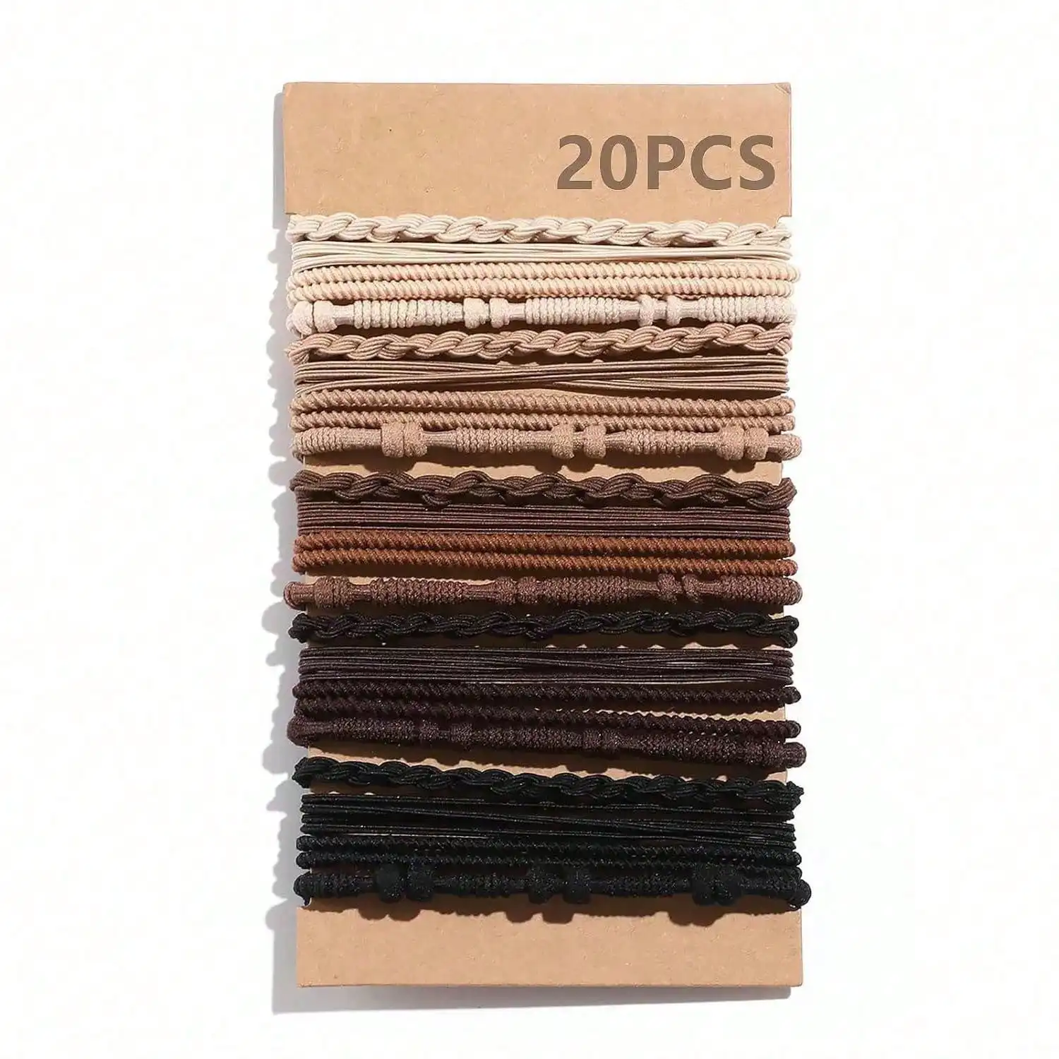 

20-Pack Bohemian Scrunchies Set - Elastic Hair Ties For Women No Damage Ponytail Holders, Soft Fabric Hair Accessories