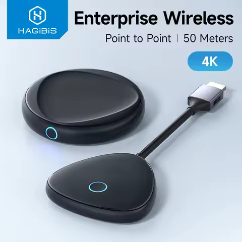 Hagibis 무선 HDMI 호환 송신기 및 수신기 엔터프라이즈 4K 확장기 키트 디스플레이 어댑터 동글 캐스팅 비디오 오디오