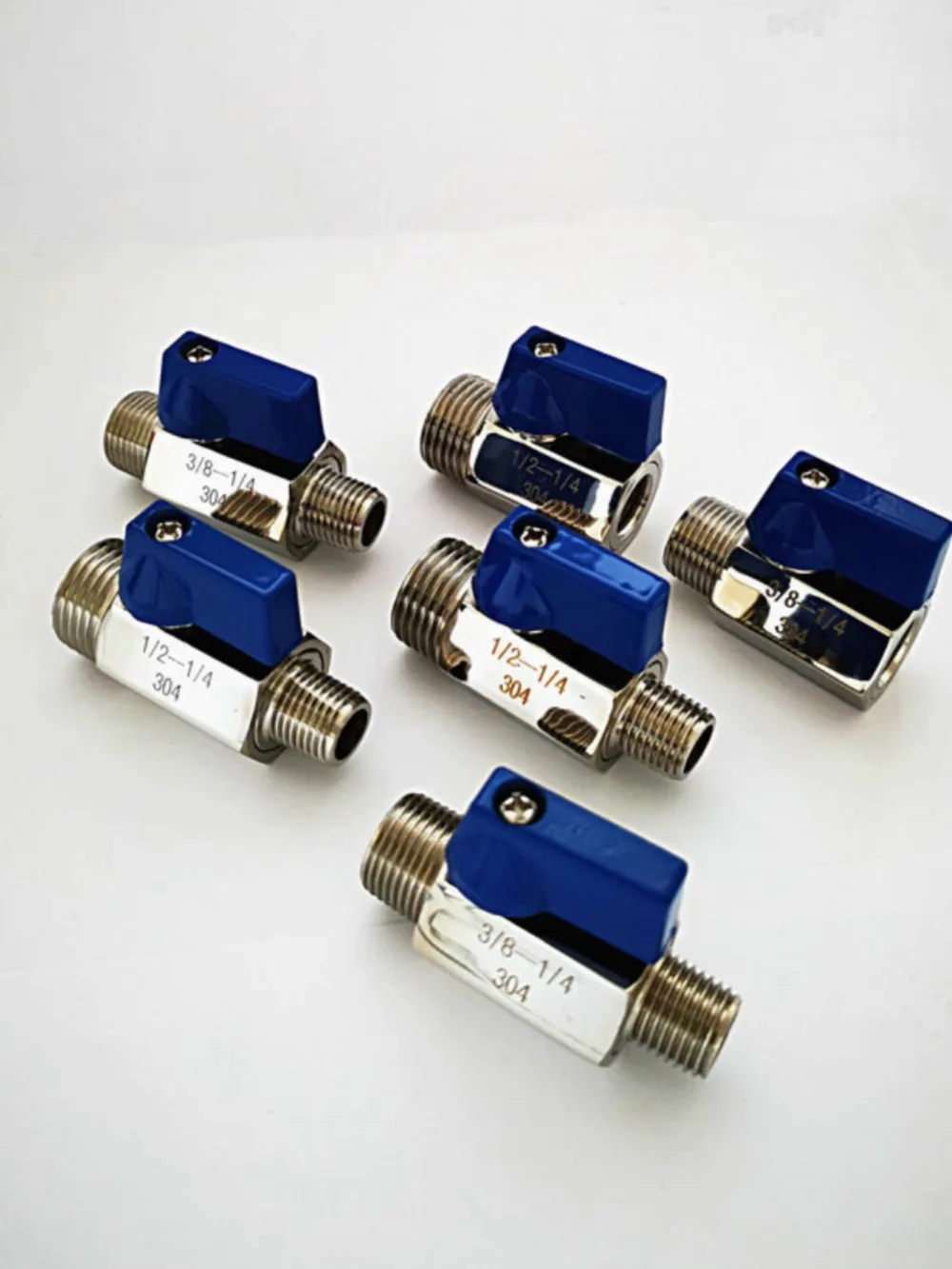 304 stainless steel variable diameter mini ball valve with 4-minute, 3-minute and 2-minute variable diameter outer  and inner .