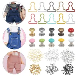 20sets Mini Doll Belt Buttons Doll Clothes DIY Metal Rompers Buckle Fit For 1/6 Dolls Girls Doll Buckles Trousers