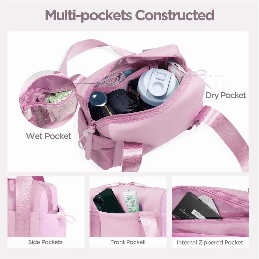 New Waterproof Gym Bag Large Capacity Nylon Sports Fitness Bag Multifunctional Lightweight Handbag Travel