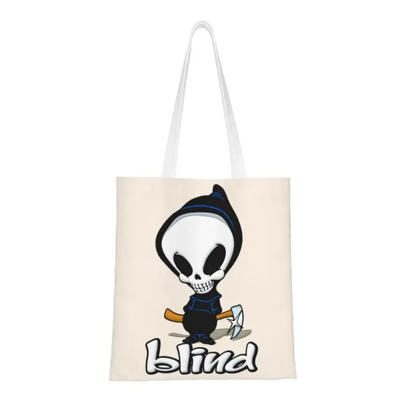 แฟชั่นตาบอด Grim Reaper ช้อปปิ้งกระเป๋าโท้ทรีไซเคิล Spitfire ร้านขายของชำ Canvas Shopper กระเป๋าสะพายไหล่