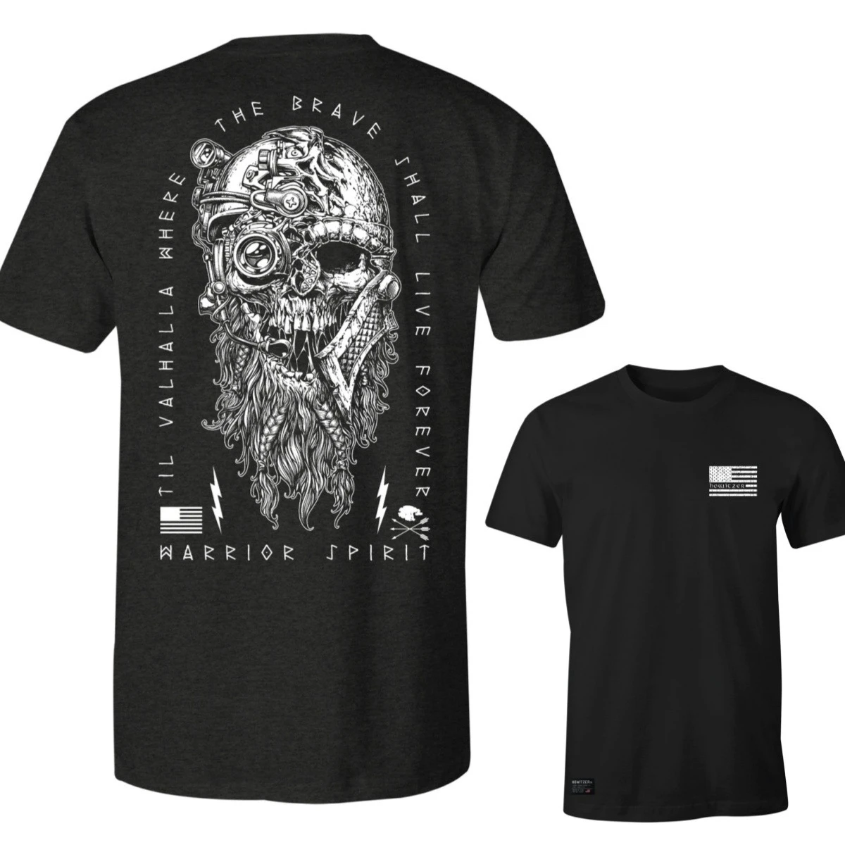 Valhalla Warrior Tee Tactician Graphic Cotton Tee Printing High-end Luxury Unisex Style Both of Men and Women
