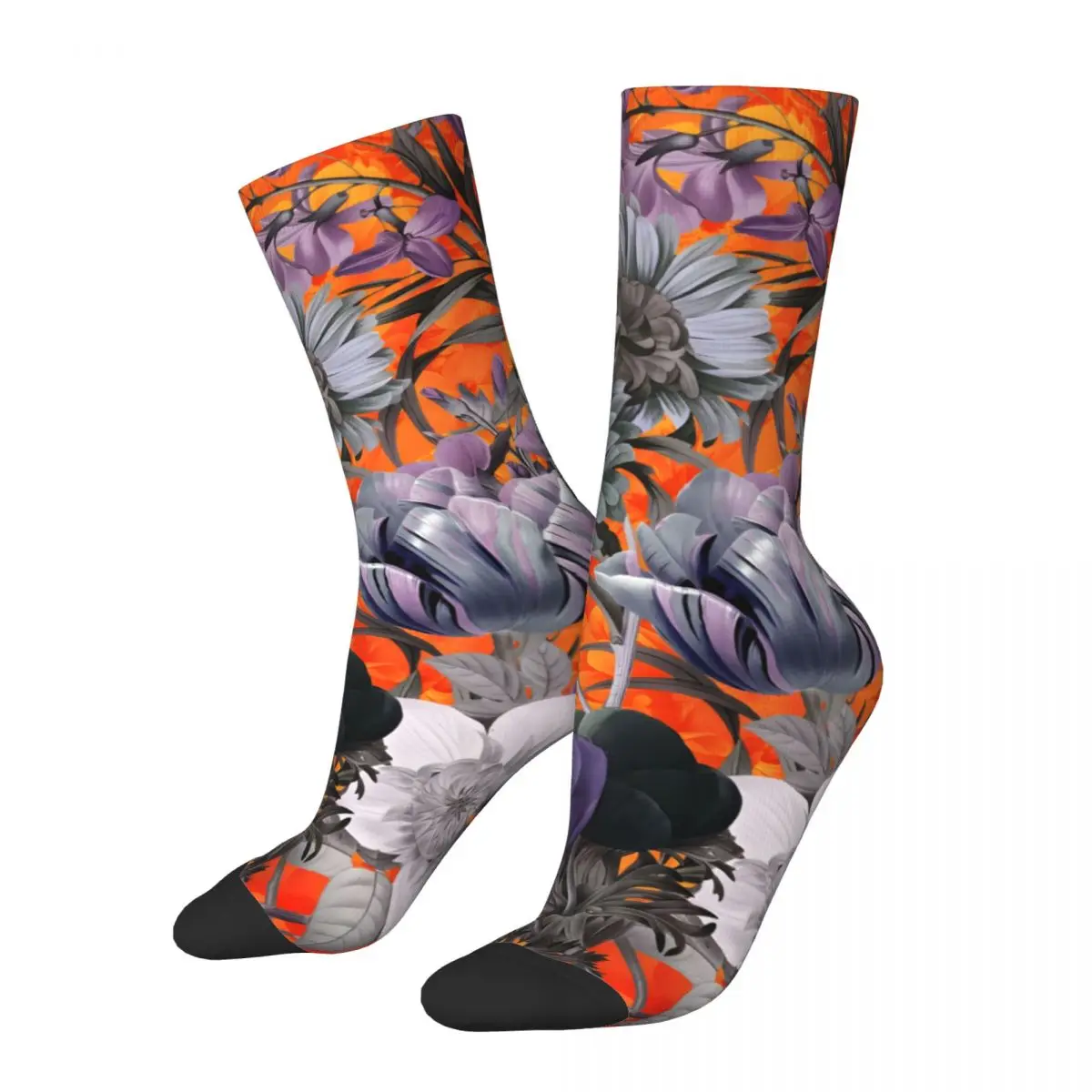 Retro Magical Garden IX Men's compression Socks Unisex Street Style Pattern Printed Novelty Crew Sock