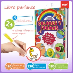 Spanish Language Learning Electronic Book Interactive Voice Book Kid Exercise Spanish Pronunciation Reading Toy For Toddler Gift