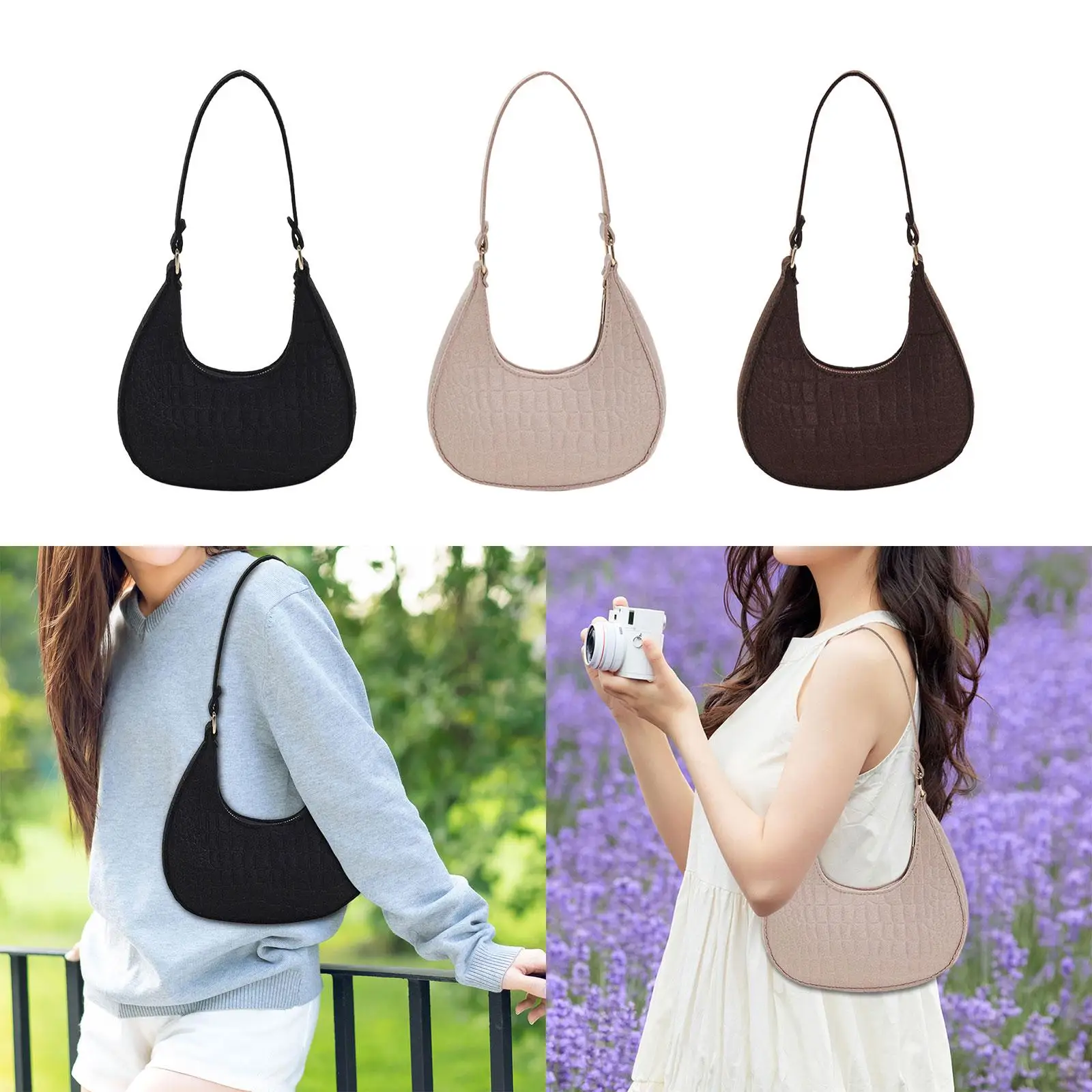 Women Underarm Bag Casual Purse Handbag for Travel Vacation Party Outdoor Work