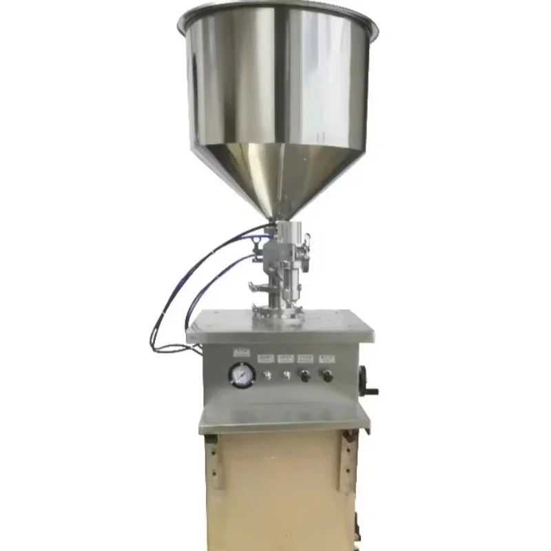 Kleine pneumatische Hochpräzisions-Klebemaschine für Gesichtscreme, halbautomatische Kosmetikprodukte, Glas-Shampoo-Dosen, klein