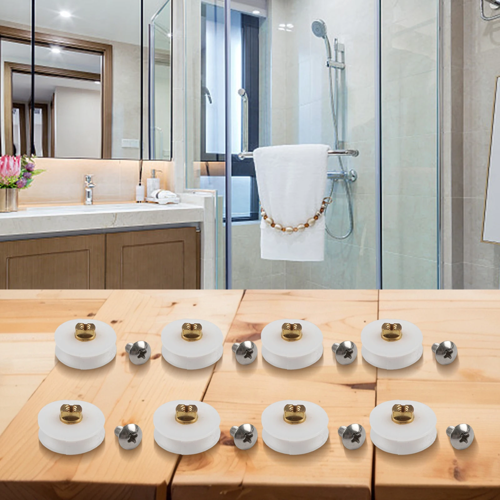 

Совместимые детали для душа, сменные роликовые колеса, прочная устойчивость к эрозии, простая установка, ролики для душа, ролик