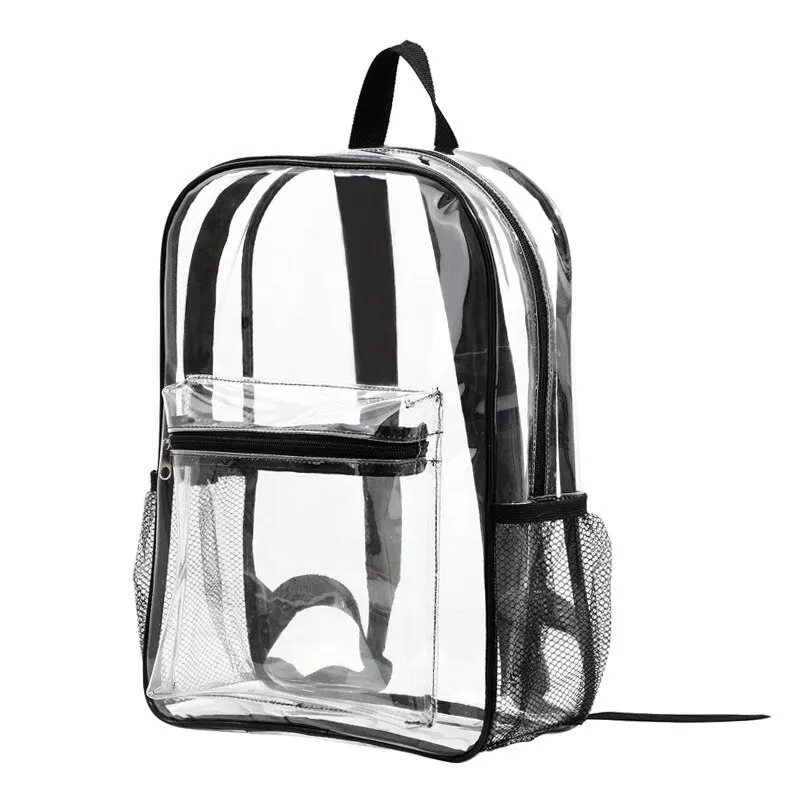 Explosive Transparent Pvc Outdoor Sports Fitness Transparent Waterproof Travel Transparent Visible Backpack