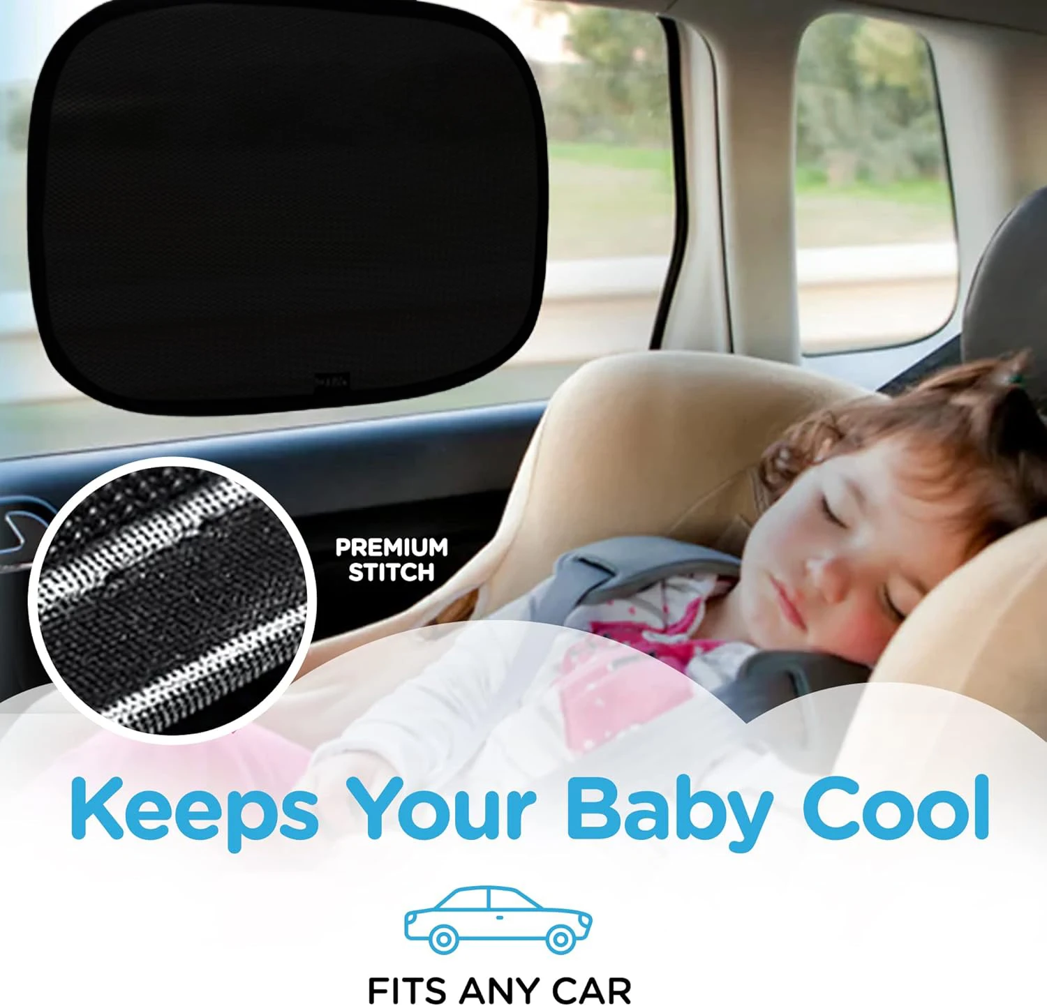 Protetor Solar para Janela de Carro de Verão, 2 Peças, Dobrável, para Janelas Laterais Dianteiras, Proteção UV, Antirreflexo, para SUV, Sedan, Caminhão, Preto
