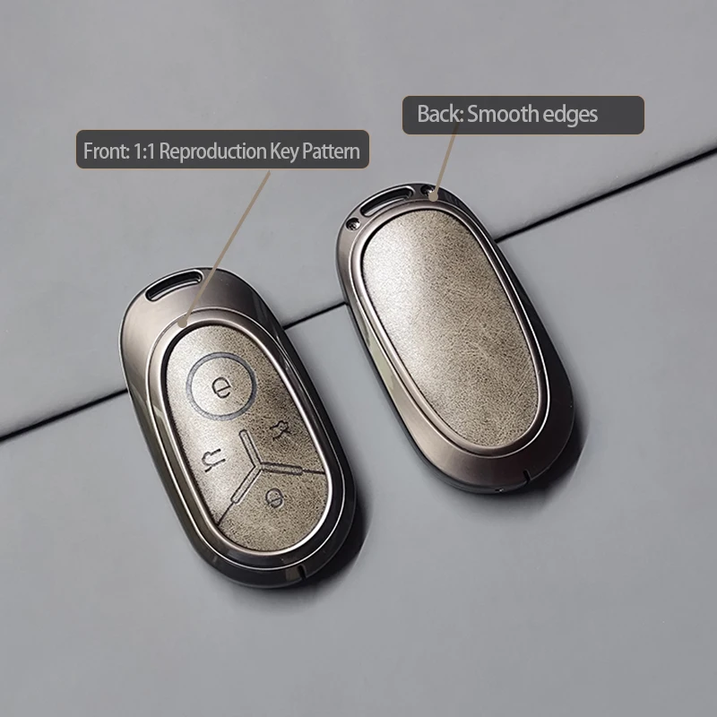 Zinc Alloy Car Remote Key Case Cover for Geely Geome Xingyuan Geometry Keychain 4 Buttons Keyless Durable Protector Accessories