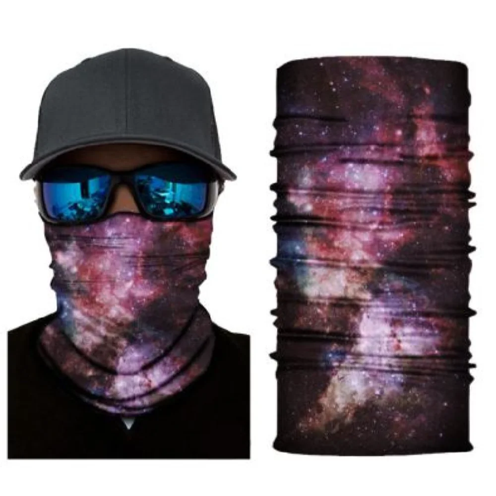 Galaxy Printed Thicken Anti UV Buff Bandana Dustproof Tubular Face Mask Motorcycle Bicycle Sport Head Band Wristband