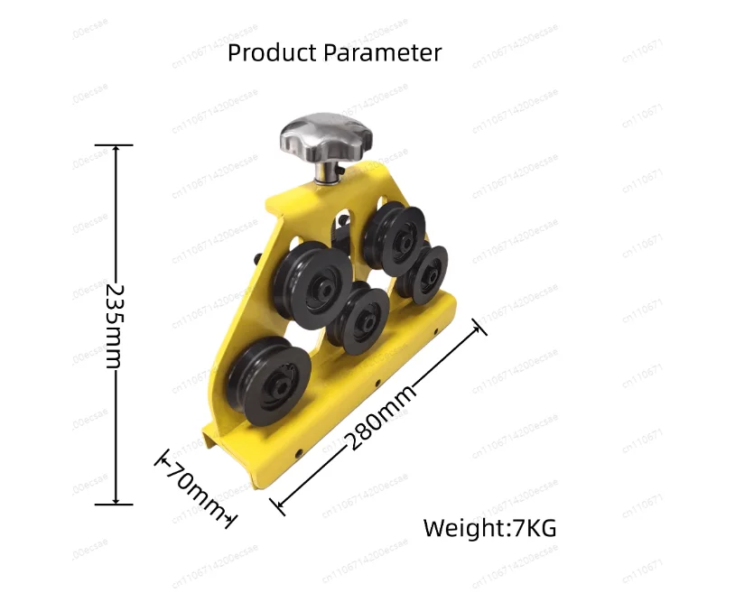 Stainless Steel Pipe Straightener Diameter 4.75-12.7MM Adjustable Copper Aluminum Tube Five-Wheel Manual Straightening Tool