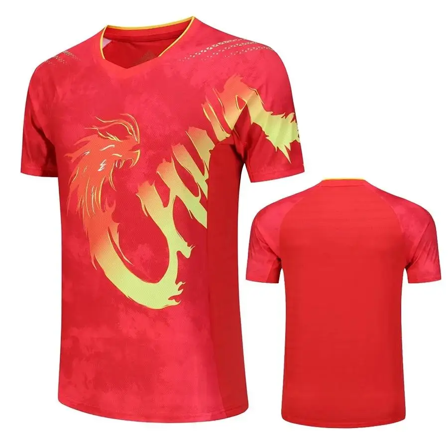 Latest CHINA Dragon TEAM Table Tennis Shirts Shorts For Men Women Children Tennis Pingpong Tshirt Soccer Comfortable Tops Tee