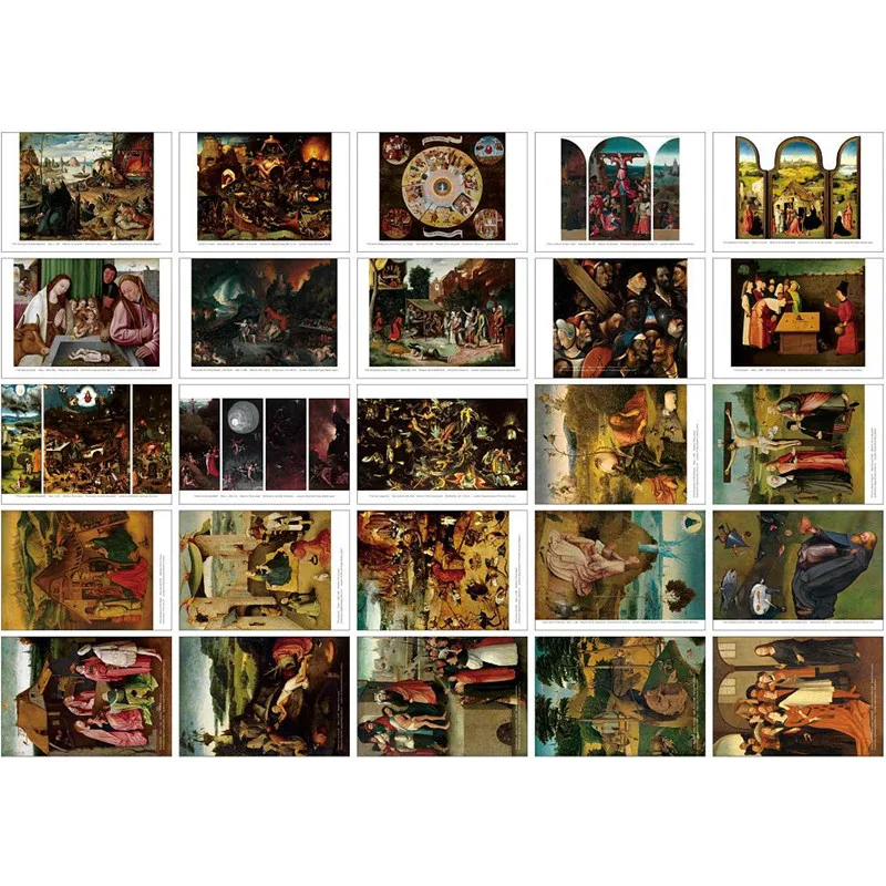 30 Pcs/Set Hieronymus Bosch Panting Postcard Retro Greeting Message Card INS Style Gift Wish Card For DIY Scrapbooking Decor