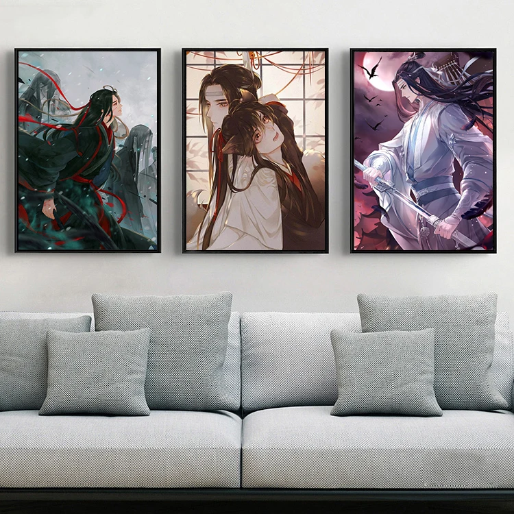 Mo Dao Zu Shi Poster Wei WuXian Lan Zhan China Anime HD Picture Print Canvas Painting Living Room Decoration Wall Art Home Decor