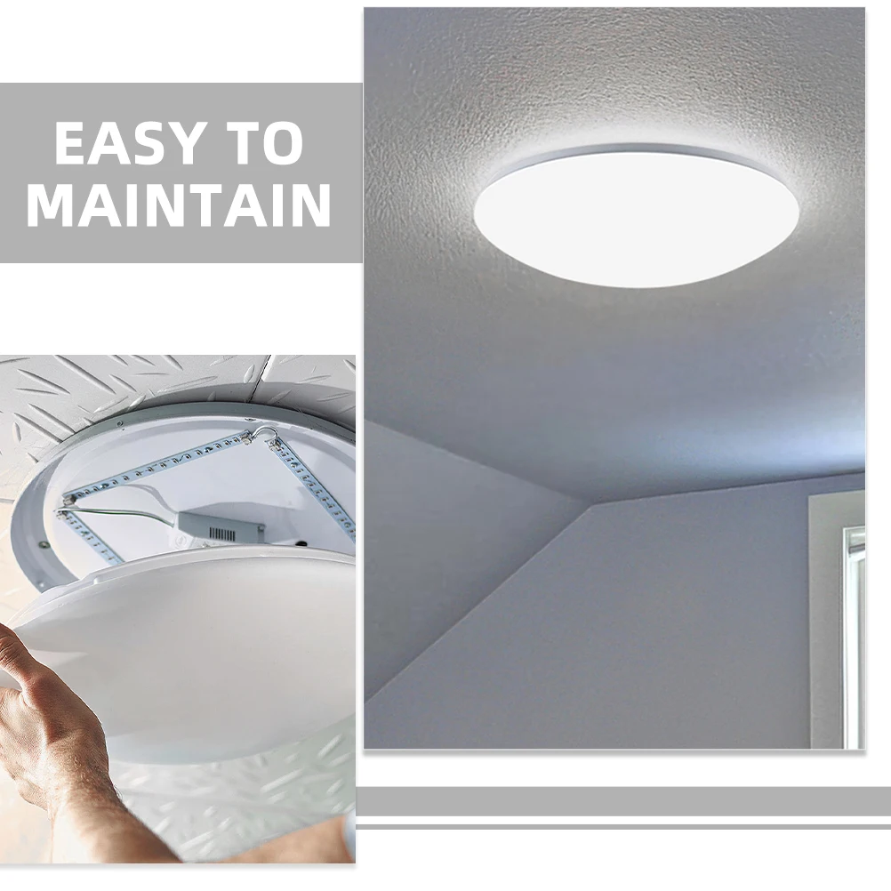 2pcs Ceiling Lamp Shade Plastic LED Light Covers Round Replacement Lampshades Bedroom Balcony Kitchen Bathroom