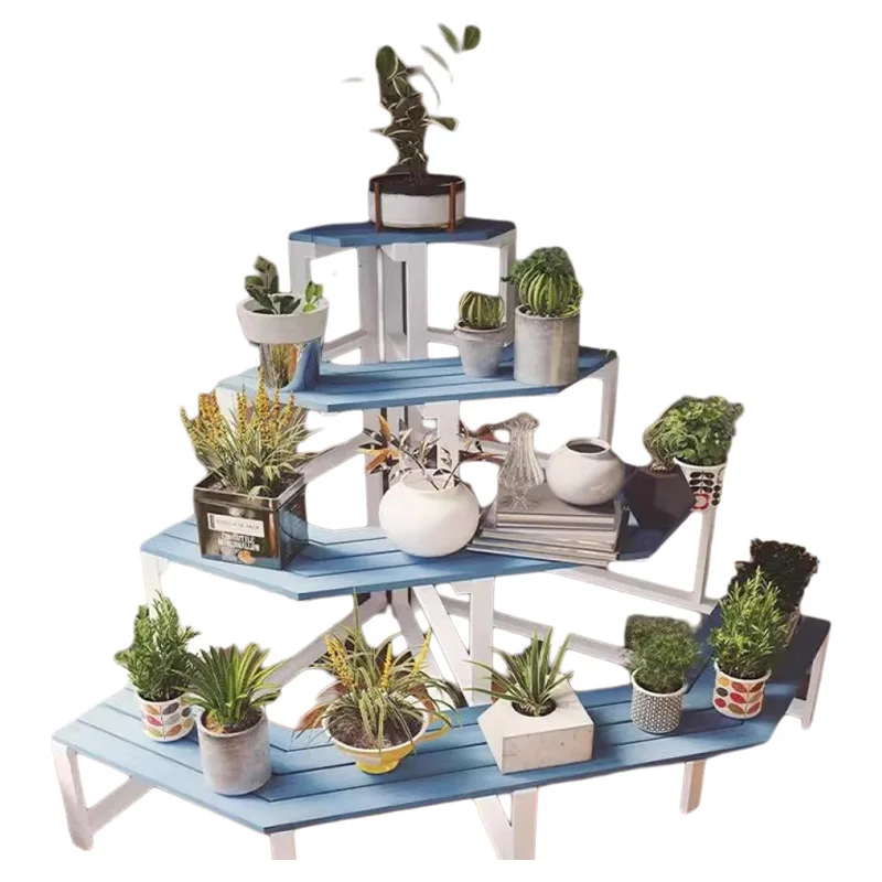 

Corner Multi-layer Corner Outdoor Floor-to-ceiling Garden Triangle Shelf