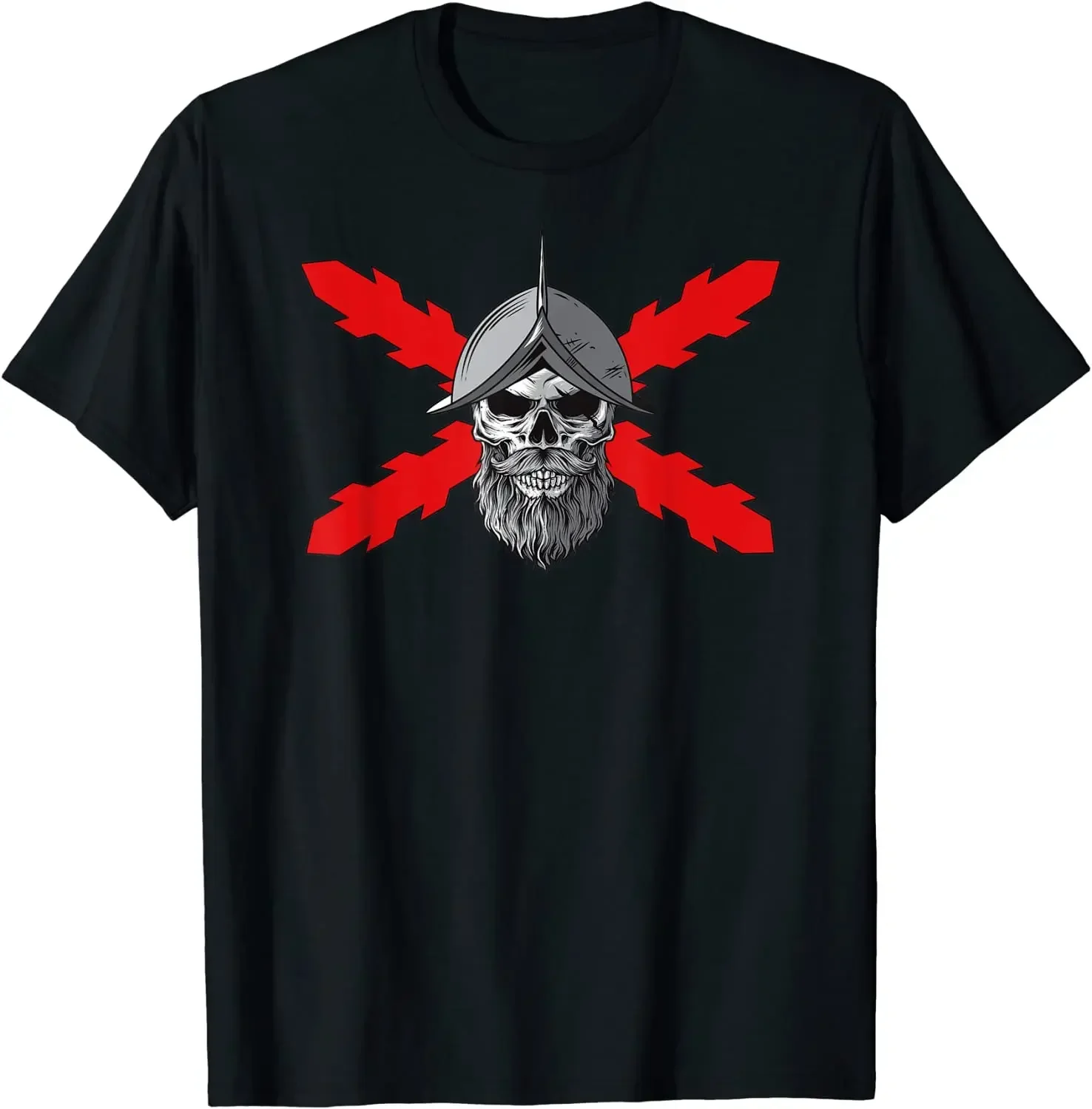 100% Cotton O-Neck Summer Shirts Soldado Calavera Men T-Shirt Short Sleeve Casual streetwear  men clothing  oversized t shirt