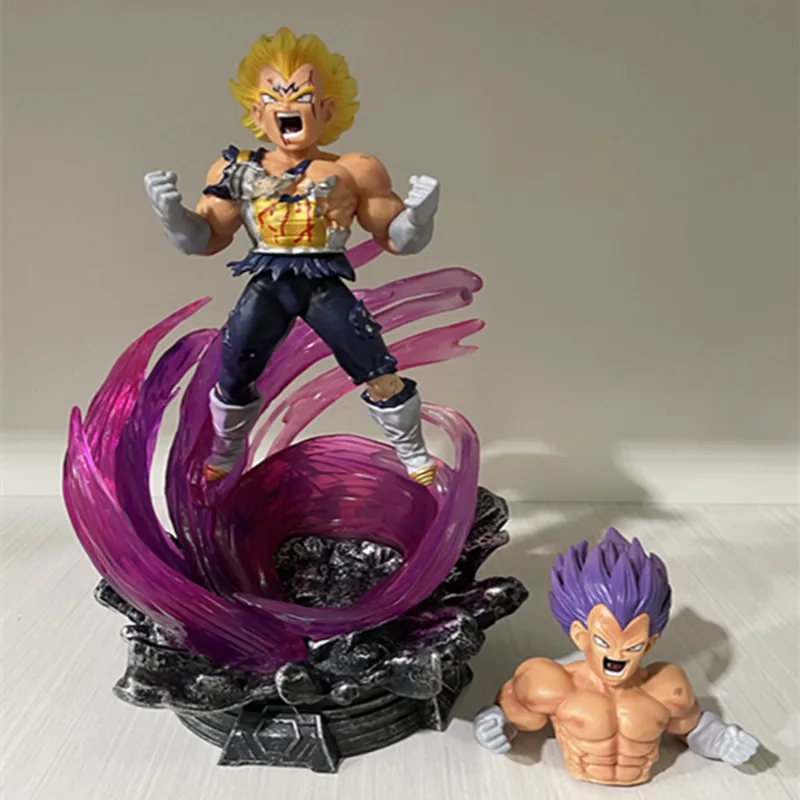 Dragon Ball Vegeta Self-Consciousness Double Head Double Body Gk Anime Figures Spot Goods Model Ornaments Collectible Toys Gifts