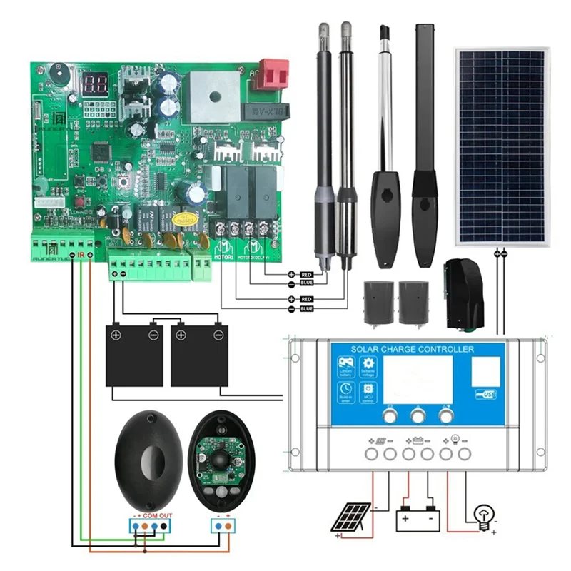 PHILE-Universal DC 24V PCB Board For Automatic Double Arms Swing Gate Opener Control Board Panel Smart Control Center System