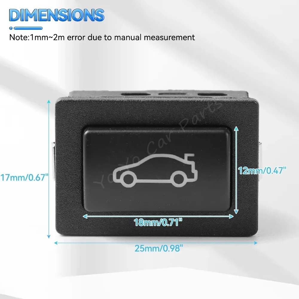 Tailgate Rear Trunk Lock Release Switch Button For BMW 3 5 6 7 Series X1 X3 F20 F35 F30 F10 F11 F06 F07 F02 E84 F25 61319200316