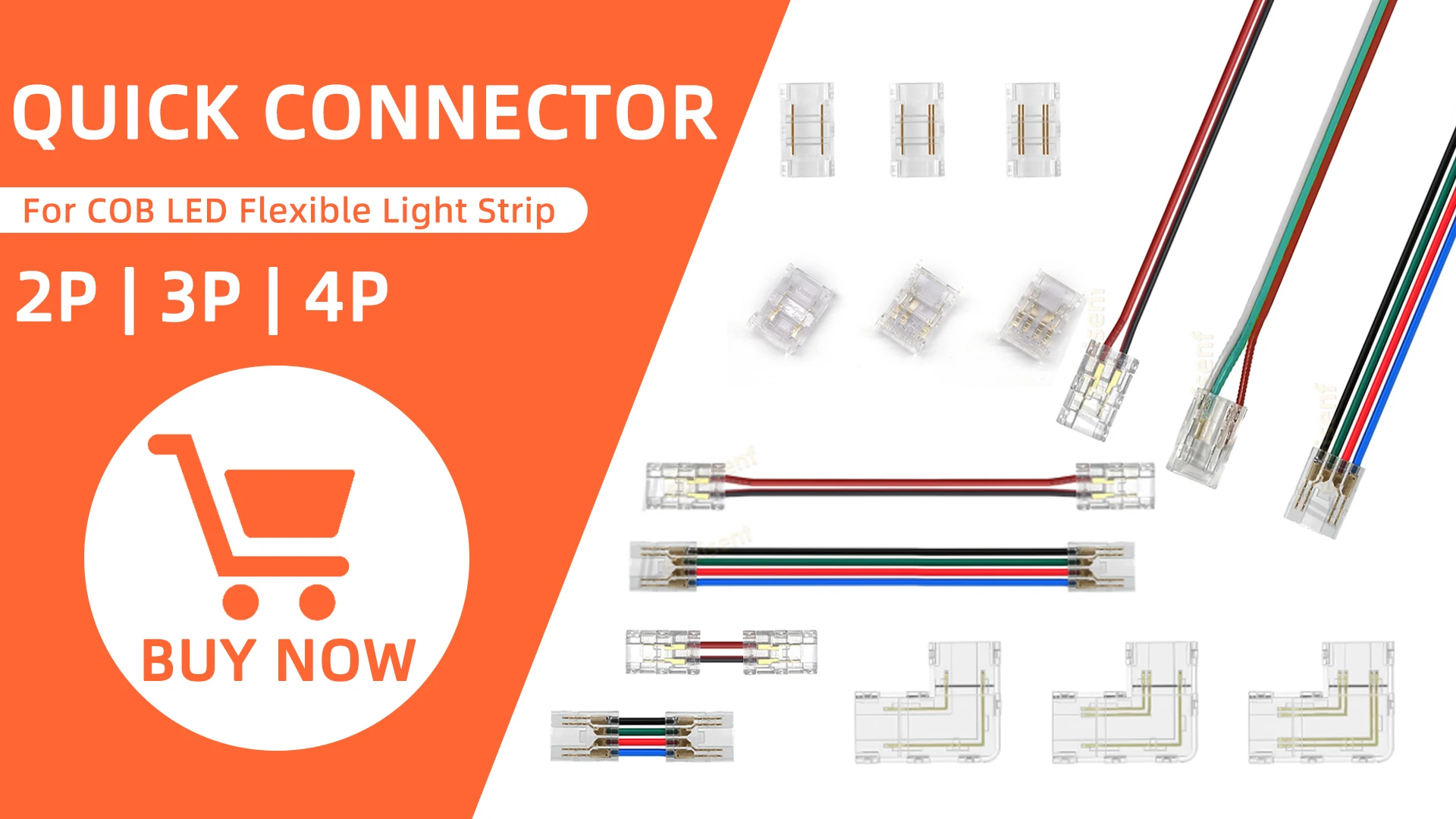 Farbiges LED Streifen Verlängerungskabel 5/10M 22AWG 2-6Pin passend für 3528 5050 RGB RGBW CCT Streifen, Verbindungskabel DIY Schrank Küche Kleiderschrank Zubehör LED Lichtleiste – Detail 2