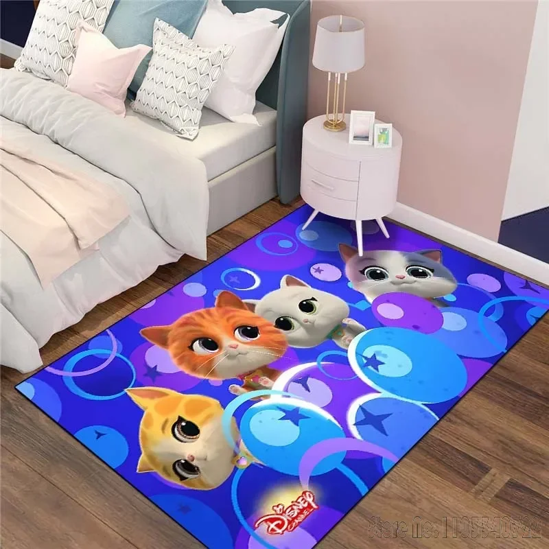 3D Disney Junior Super Kitties Printing Carpet for Kid's Room Living Room Bedroom Home Decor Area Rug Non-slip Mat Play Mat Gift