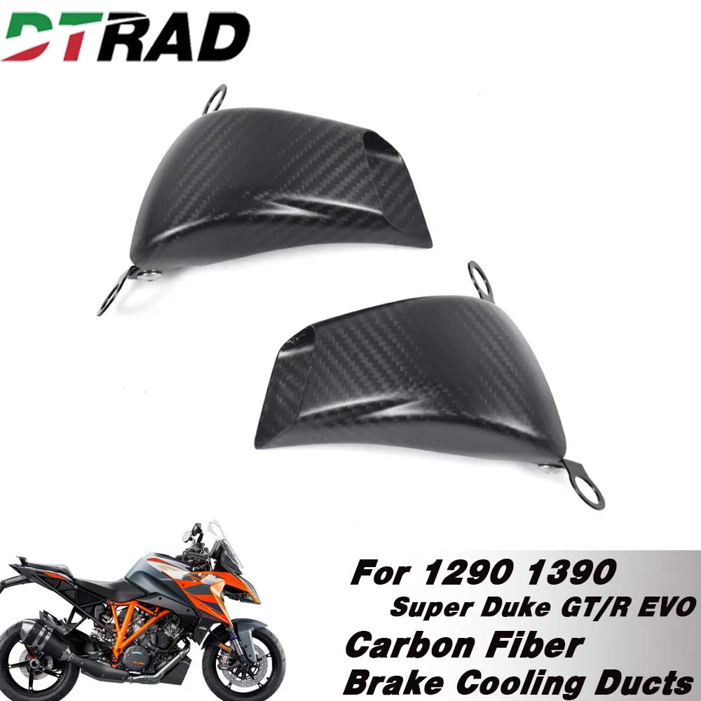 Carbon Fiber Motorcycle Brake Disc Cailper Channel Air Intake Cooling Ducts Radiator For 1290 1390 Super DuKe GT/R EVO 2016-2025